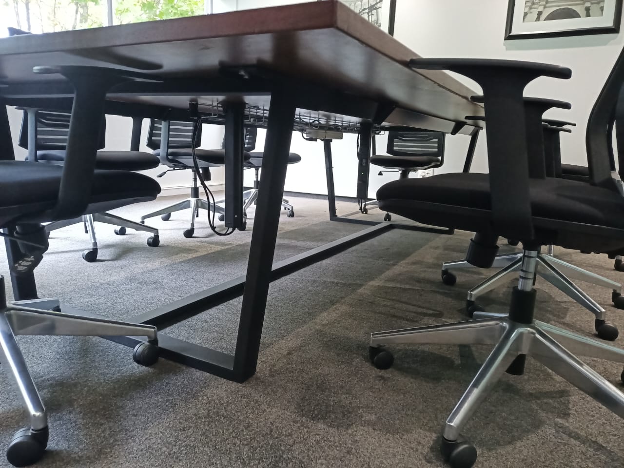 organised desk cables and workspace setup in Somerset West
